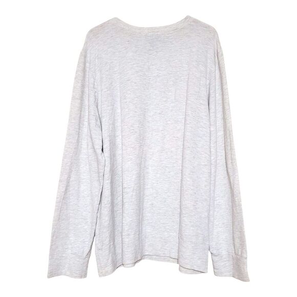 Monrow Mens Supersoft Crewneck Sweatshirt Heather Ivory/Gray XXL MSRP $138 - Picture 4 of 8